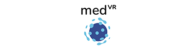 Med VR logo and illustration on a white background